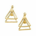 14K Yellow Triangle Earring Jacket